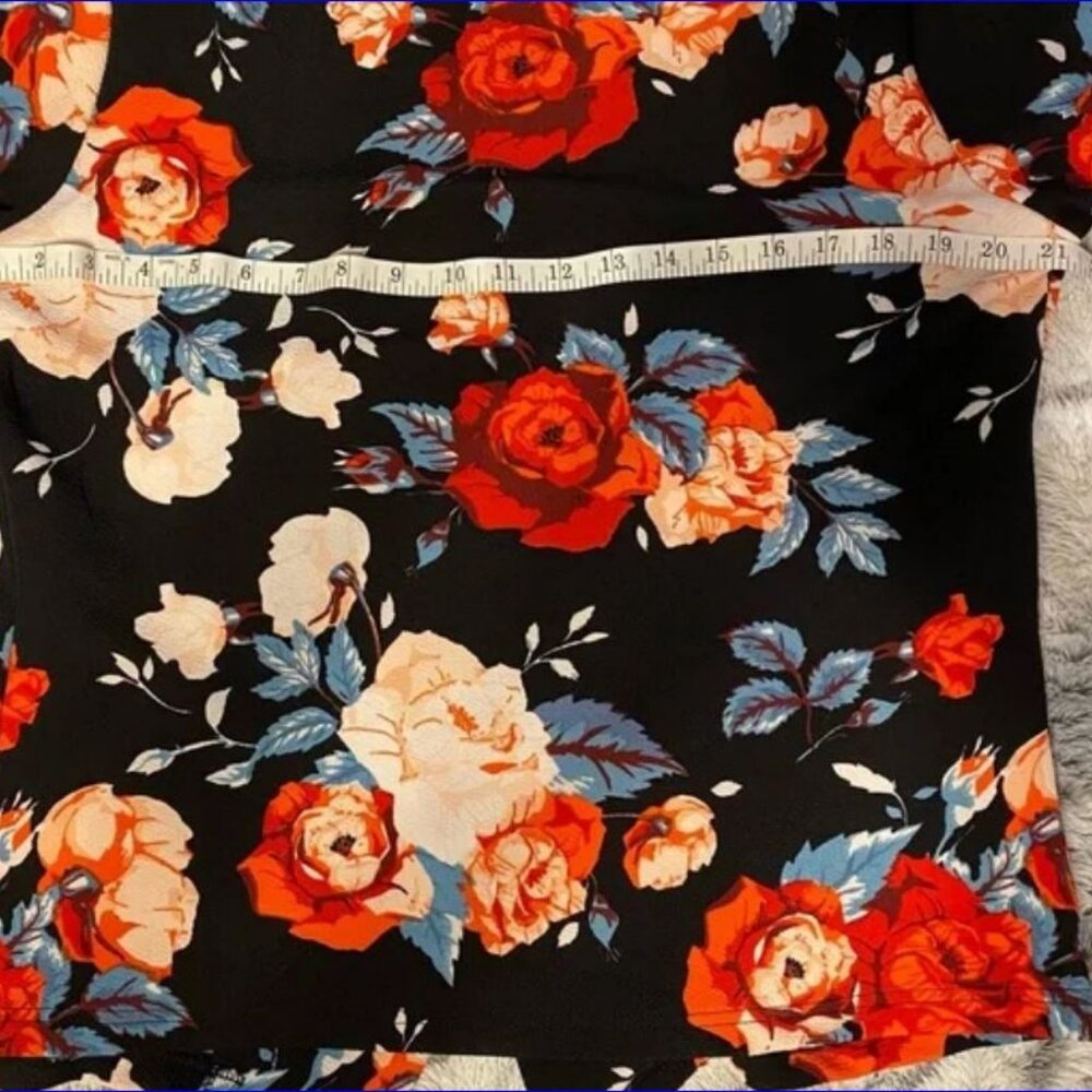 DOUBL JU Open Front Blazer with Roses Jacket - Size XL - NWT - Picture 6 of 11